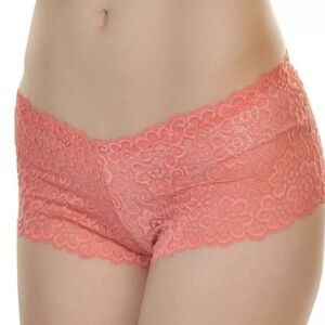 3 Angelina Lady's Lingerie Size L White Mesh Lace Polyester SpandexPanties